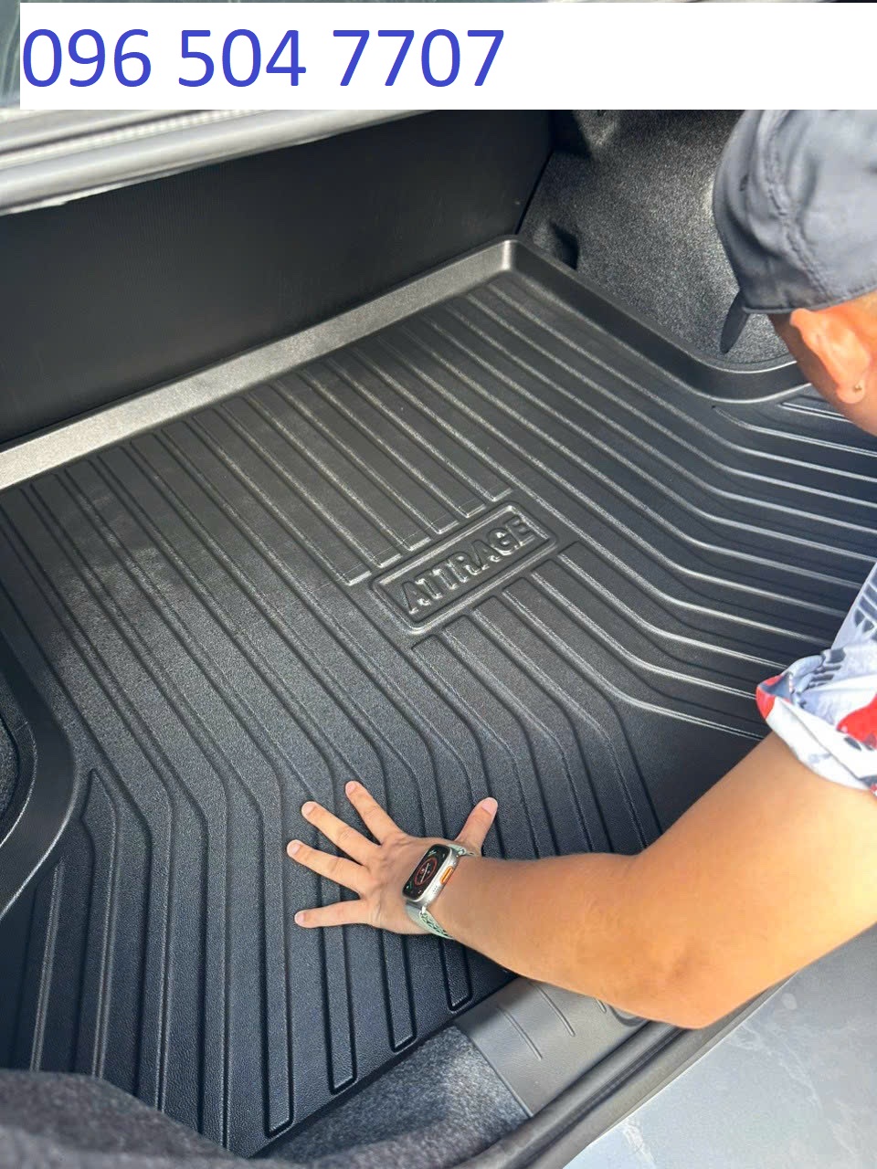 Mitsubishi attrage plastic trunk liner
