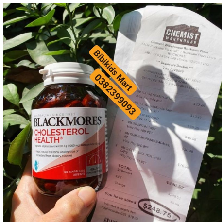 Viên uống giảm mỡ máu Blackmores Cholesterol Health 60 viên