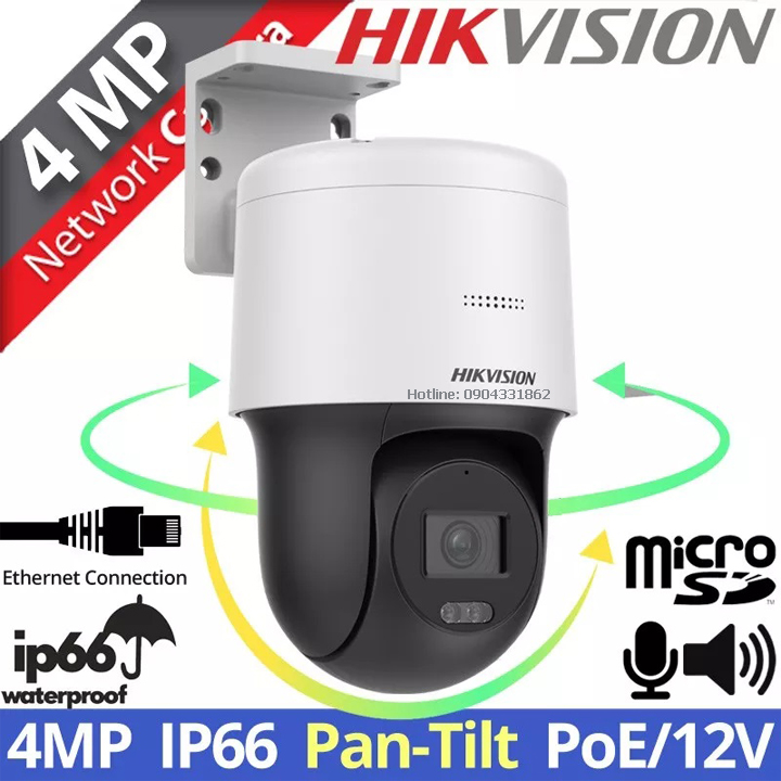 Hikvision 2MP/4MP 2-way talk (pan/tilt/zoom) Speed Dome IP camera