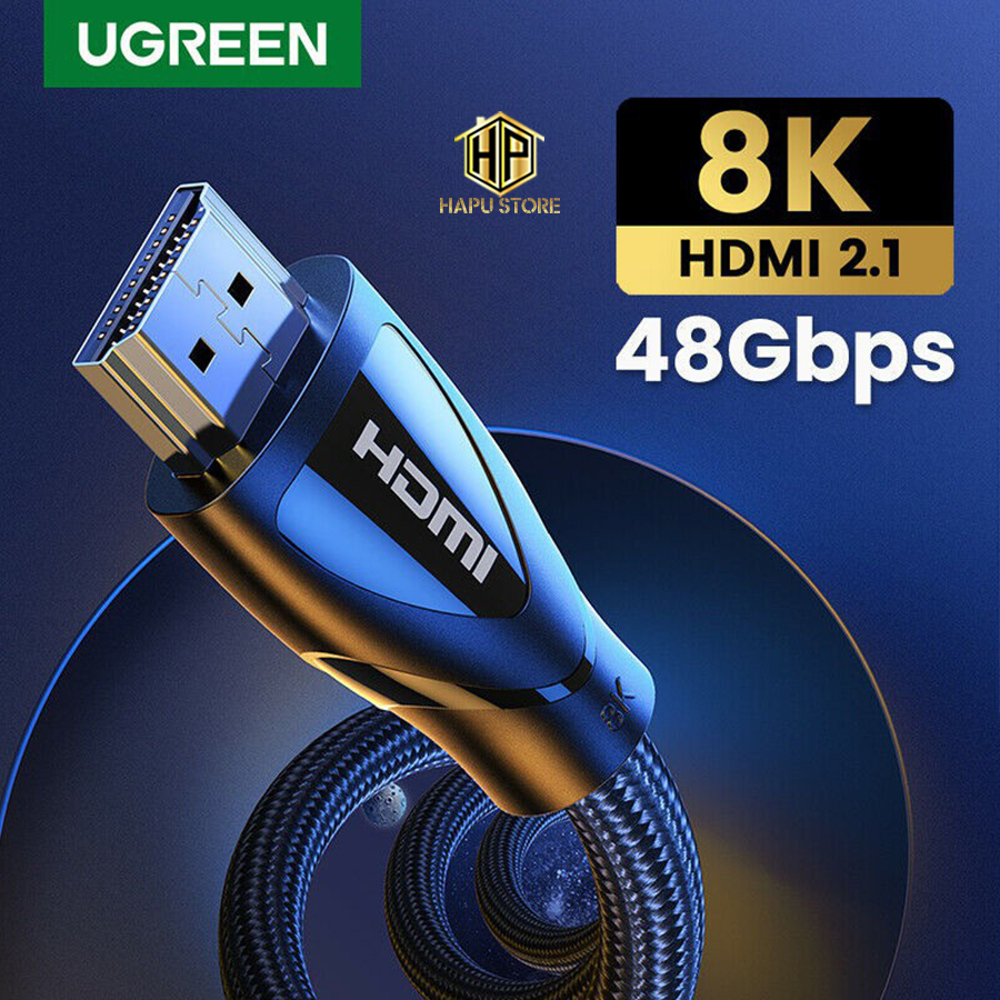 Cáp HDMI 2.1 Ugreen cao cấp độ phân giải 8K/60Hz - Hapustore