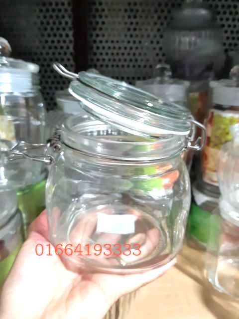set 2 Hũ thủy tinh nắp cài 700ml
