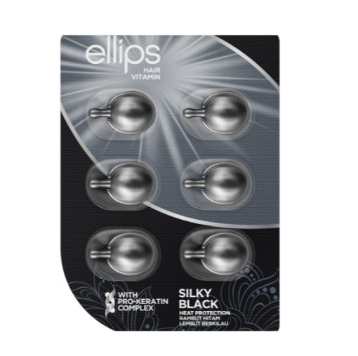 Serum dưỡng tóc Chắc Khỏe ELLIPS Hair Vitamin Hair Treatment (Vỉ 6 Viên - Hồng/Tím/Đen/Vàng)|Viên dầu cá dưỡng tóc
