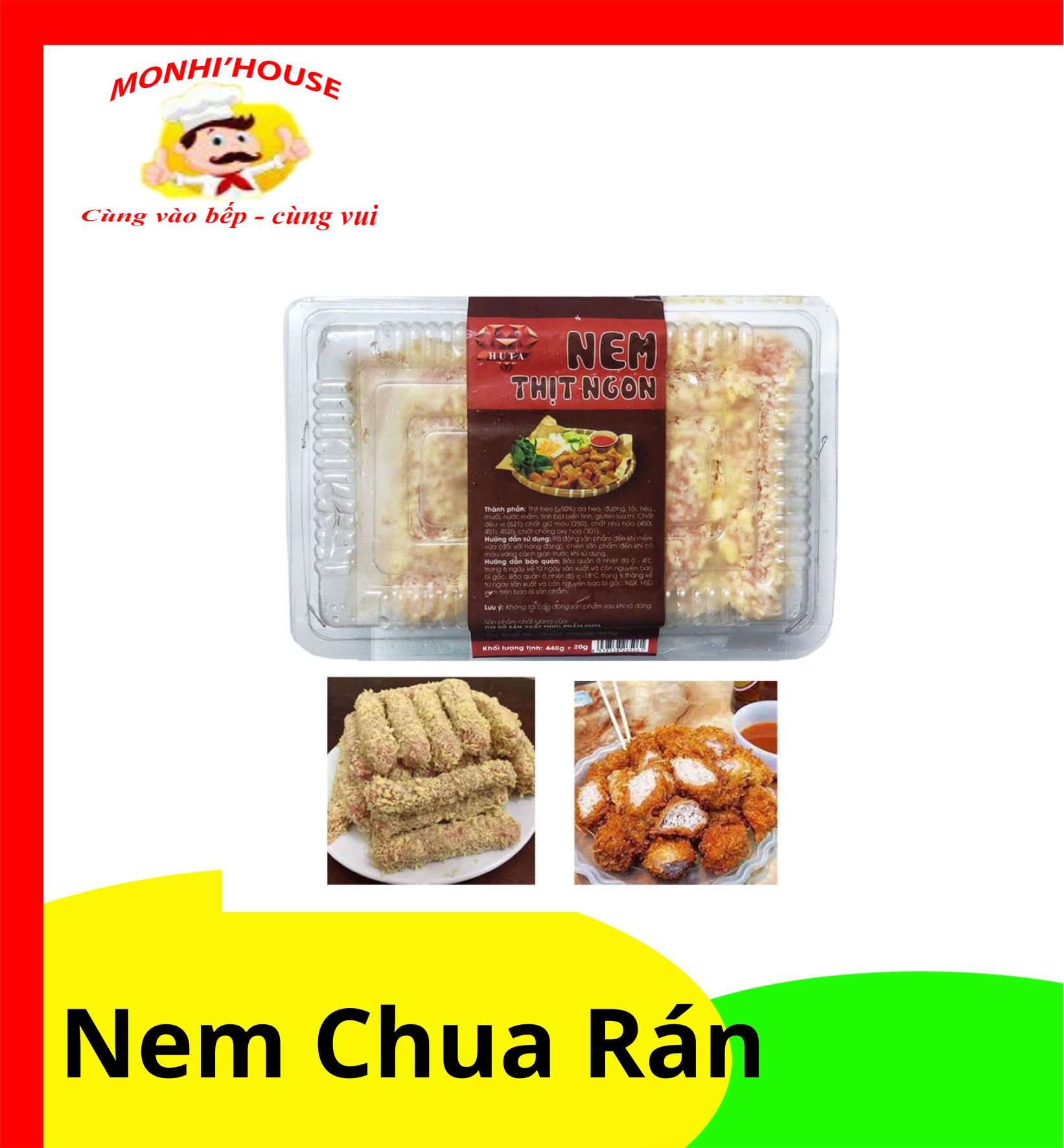 Nem chua rán hà nội hộp 440gr chất lượng_giao hỏa tốc hcm