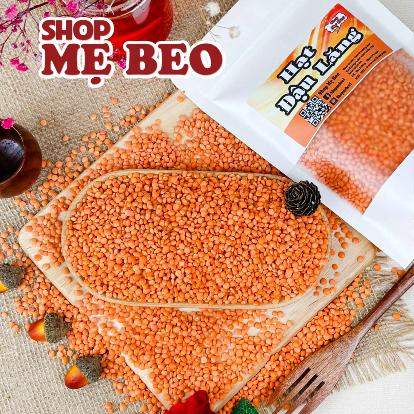 Hạt Đậu Lăng Đỏ Cam Shop Mẹ Beo