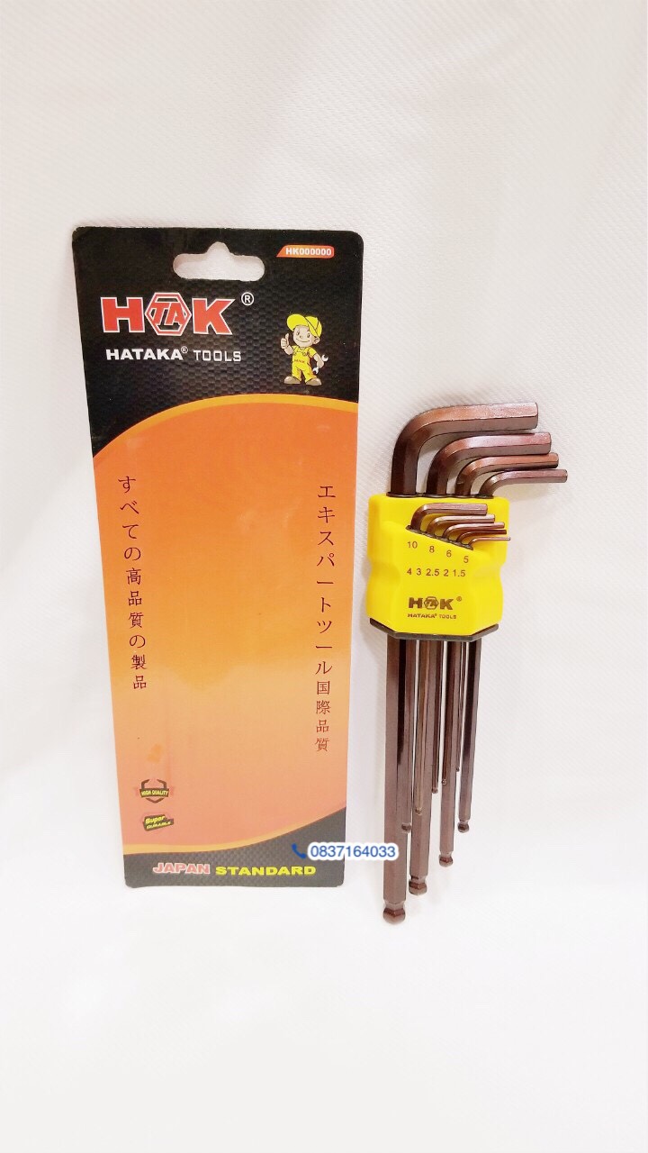 BỘ LỤC GIÁC 9 CÂY  BI dài Hataka