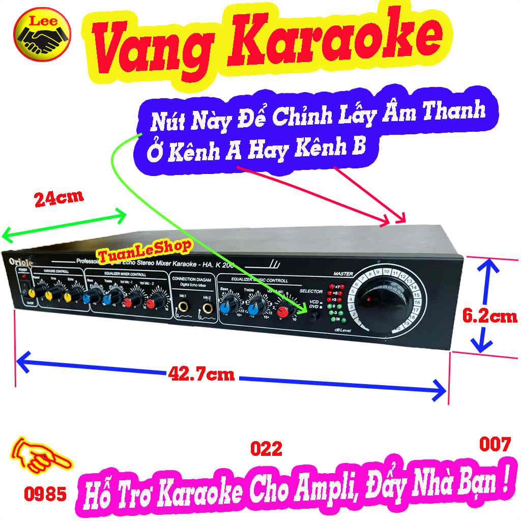 VANG KARAOKE GIA ĐÌNH k206 –  GIÁ 01 CHIẾC