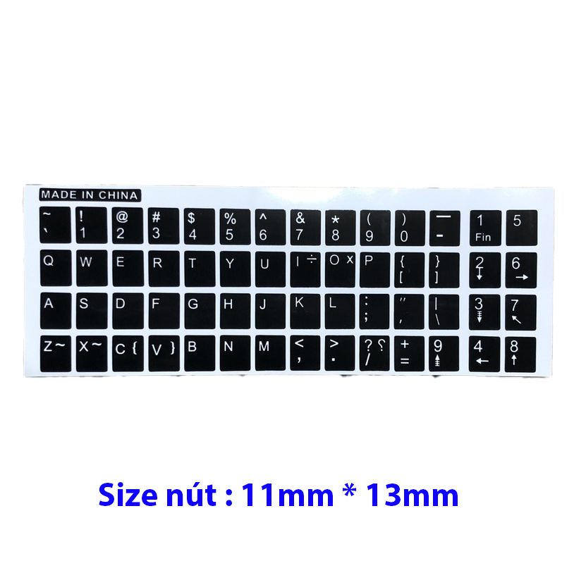Miếng dán bàn phím tiếng anh cho laptop