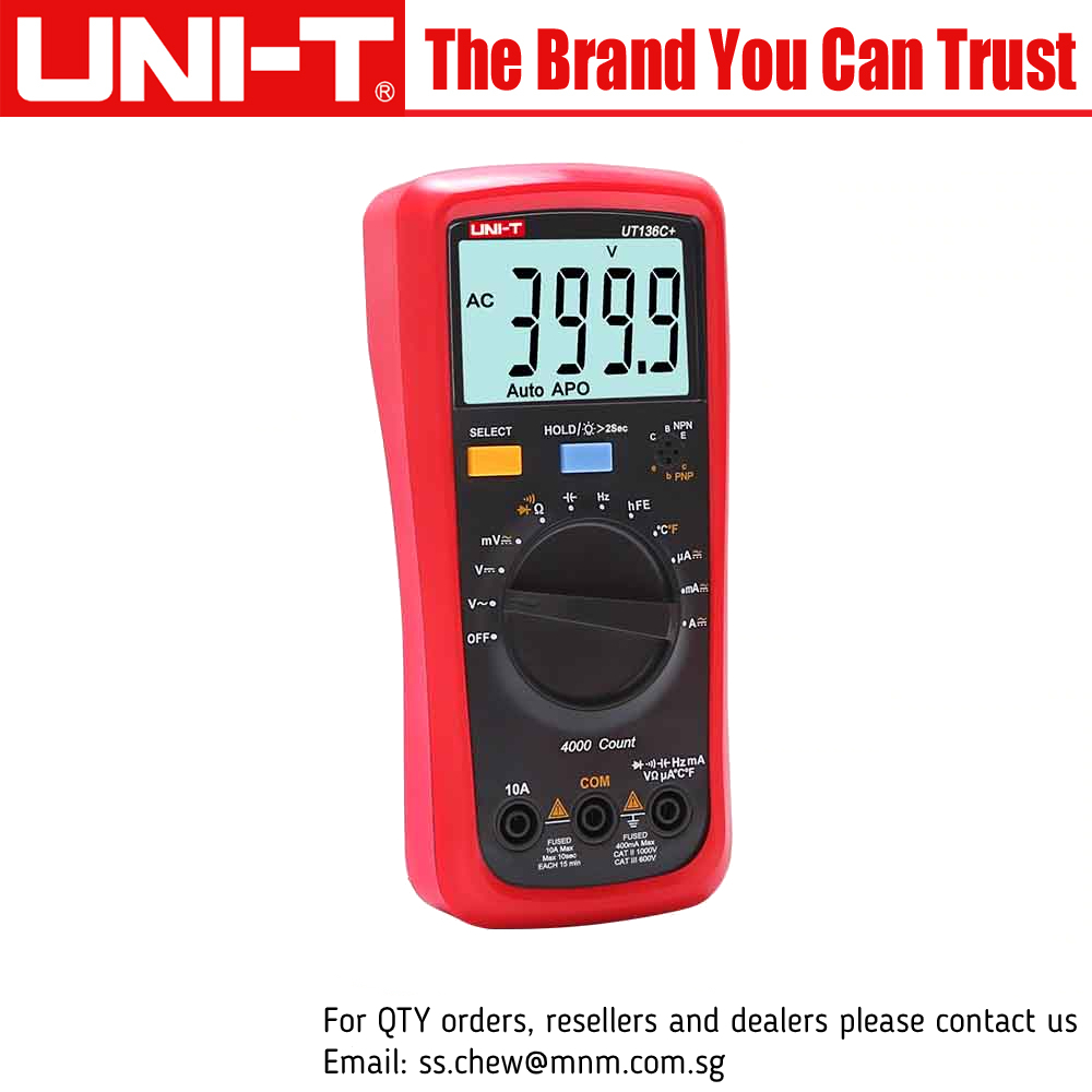 [HCM]UNI-T UT136C+ Digital Multimeter (AC/DC 1000V Digital Multimeter)