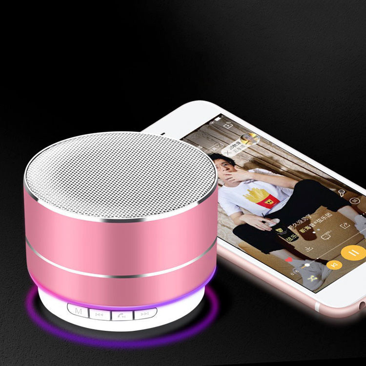 Loa Di Động Bluetooth Mini A10 Vỏ Nhôm Có Đèn LED