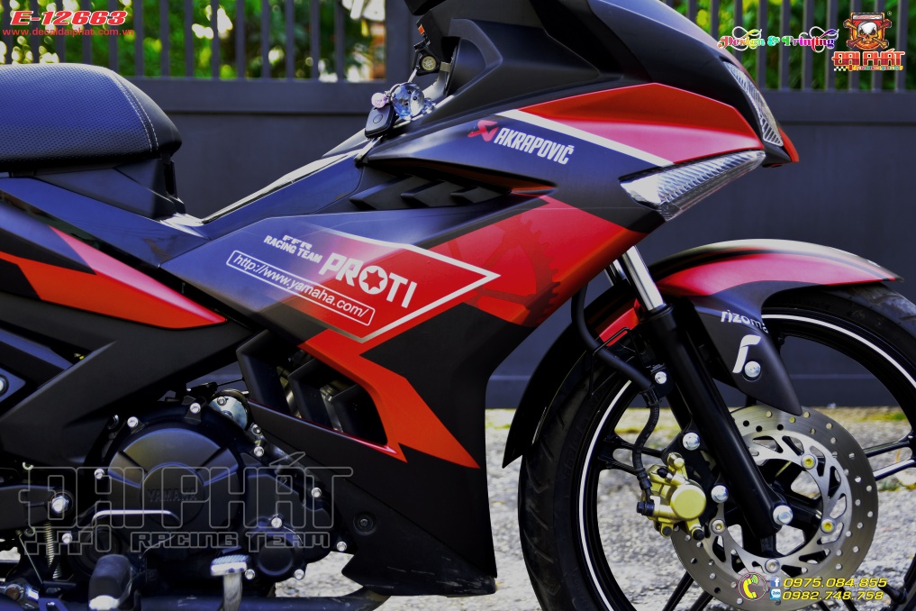 Tem Trùm Xe Exciter 150 Tissot Đỏ Đen Nhám