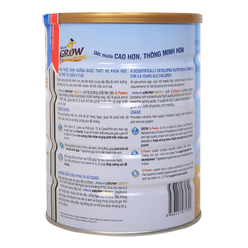 Sữa Bột Abbott Grow Gold 3+ Hộp 850g (Cho trẻ 3~6 tuổi)