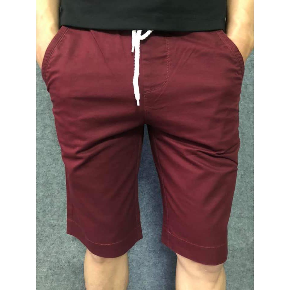 Quần sọt kaki nam vải co giãn bo thun cao cấp