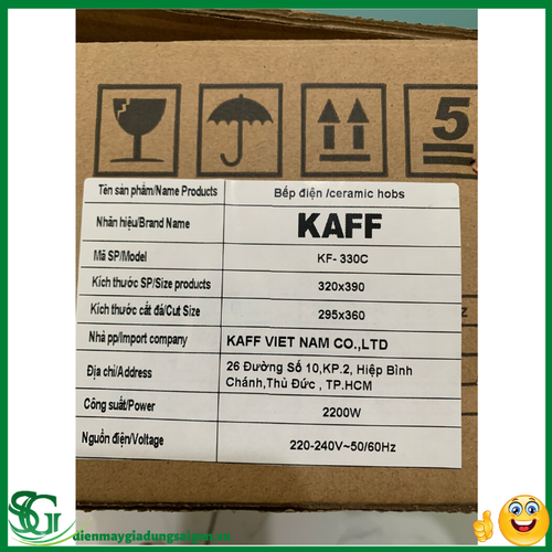 [HCM]BẾP HỒNG NGOẠI ÂM ĐƠN KAFF-330C