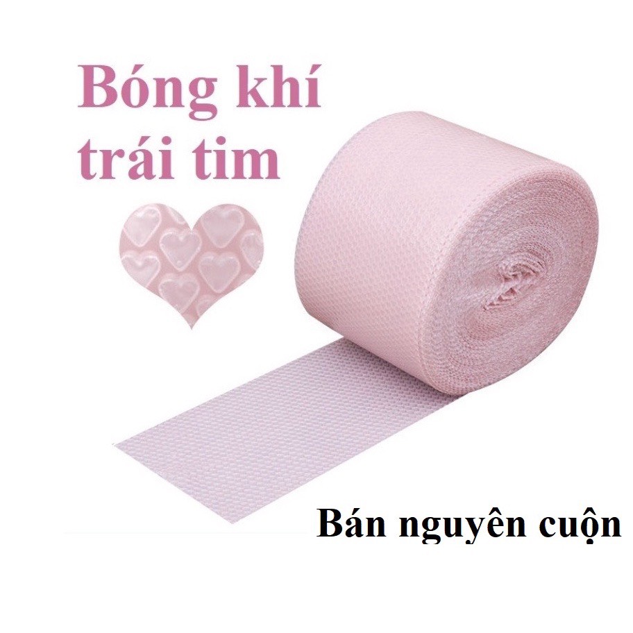 Bóng khí chống sốc hình trái tim màu hồng