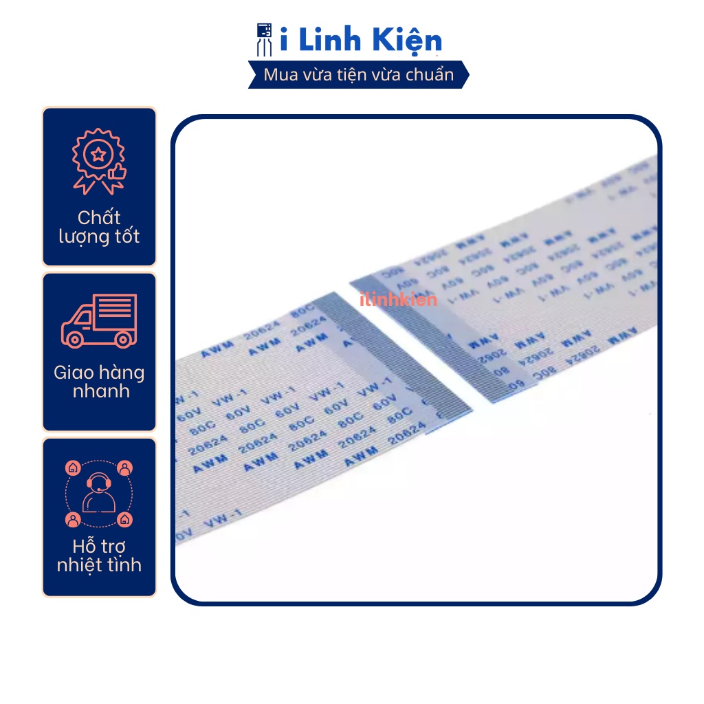 Cáp FFC 16P thuận 0.5mm dài 20cm