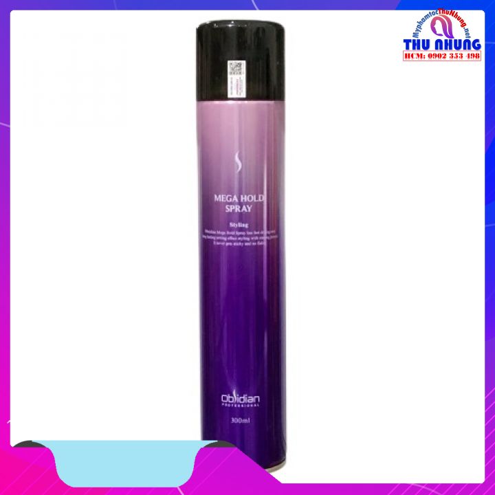 Gôm xịt tóc Obsidian Mega Hold Spray 300ml