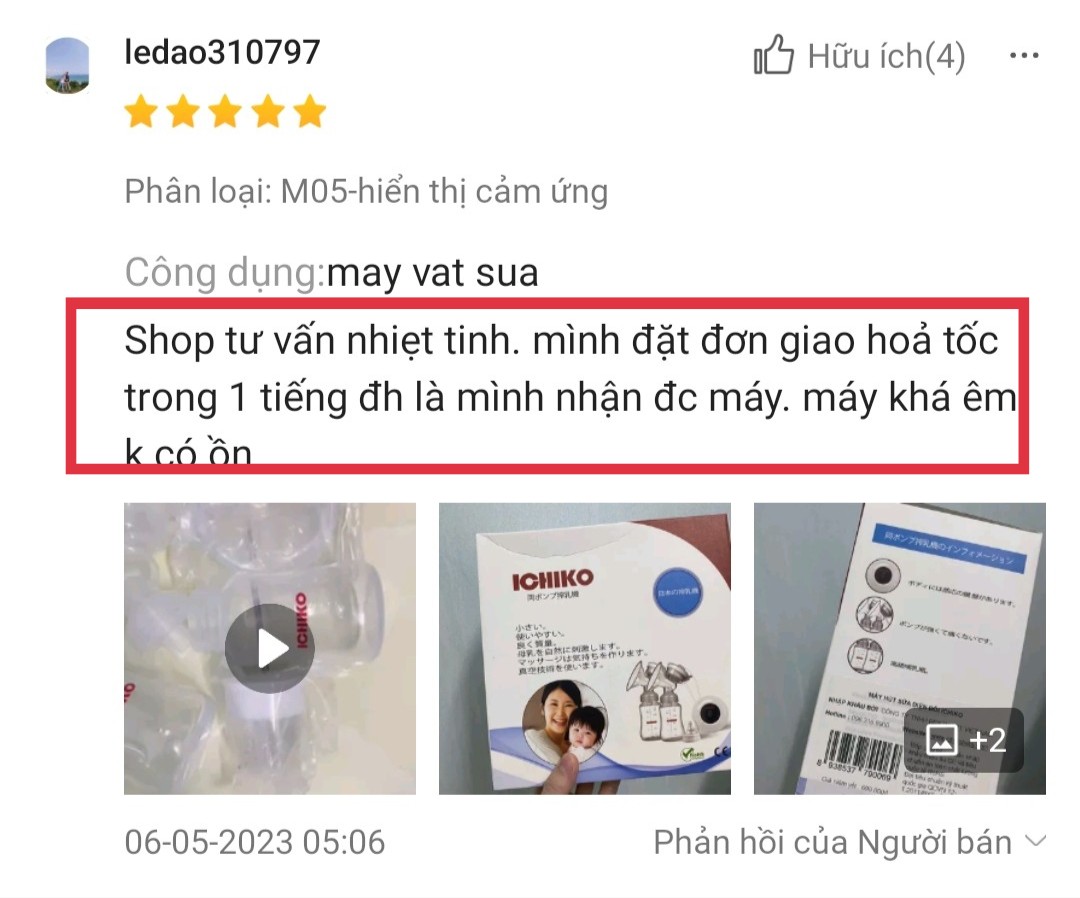 [Phiên Bản M05 Mới nhất] Máy Hút Sữa Điện Đôi ICHIKO Nhật Bản(masssage;Kích sữa;Vắt Kiệt)