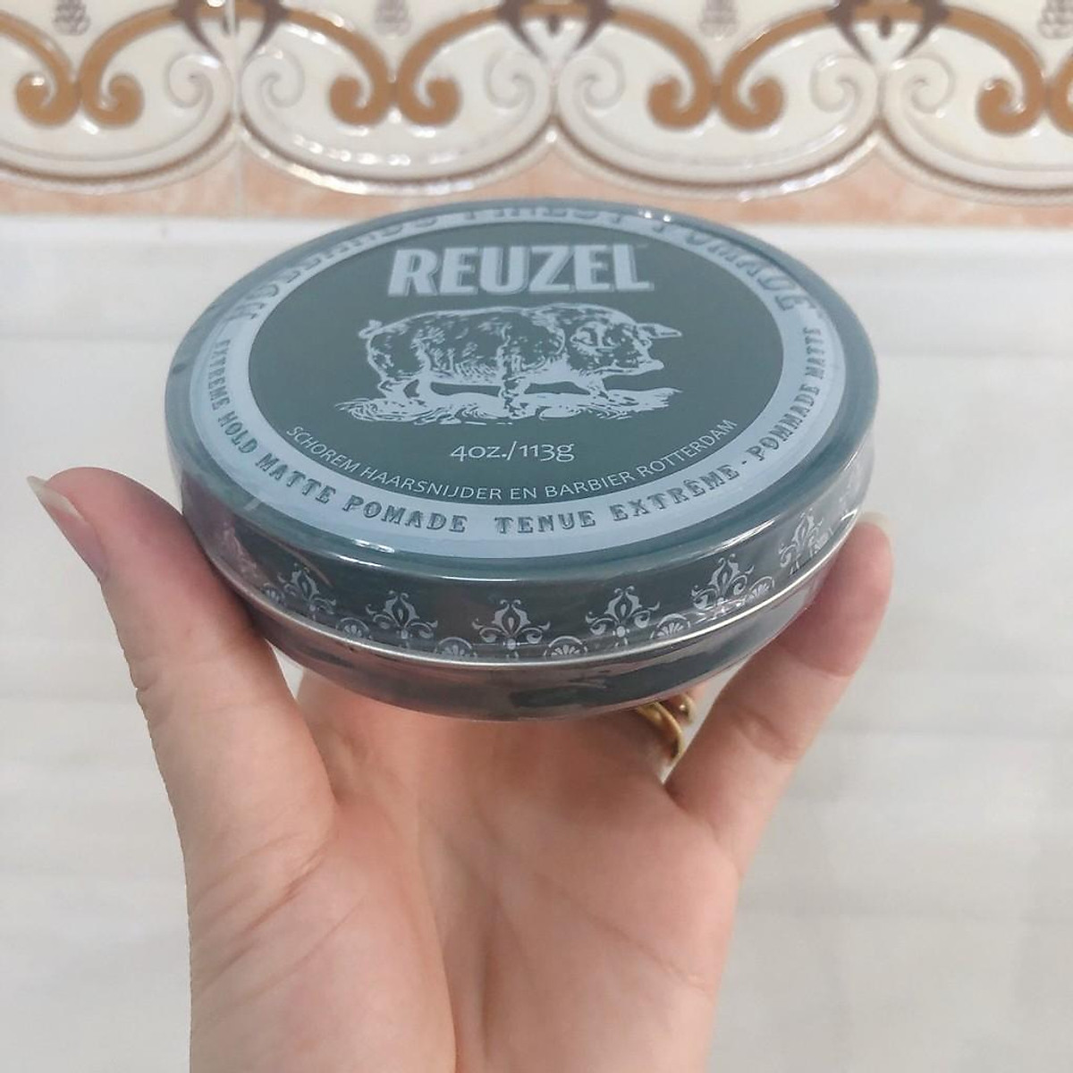 Reuzel Extreme Hold Matte Pomade Hair Styling Wax gray super strong hold 113g