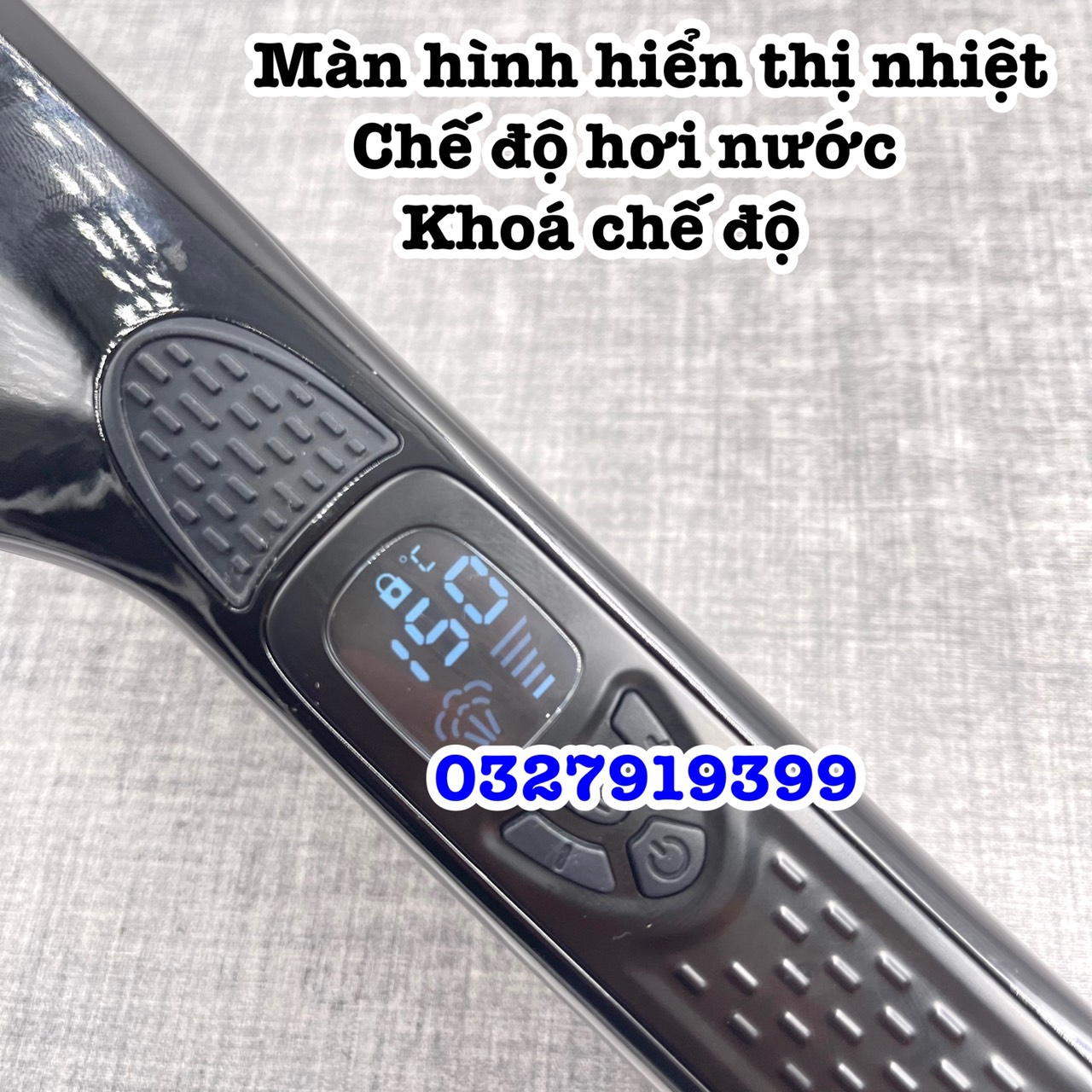 Steam Plus+ Máy Duỗi Tóc Hơi Nước Cao Cấp 250W 5 Mức Nhiệt Độ 150-230 Độ C Chất Liệu Gốm Ceramic Chống Dính An Toàn Bền Bỉ Có Lỗ Thoát Hơi Nước Và Lược Chải Mượt