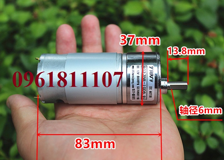 Motor giảm tốc 12v 800 vòng