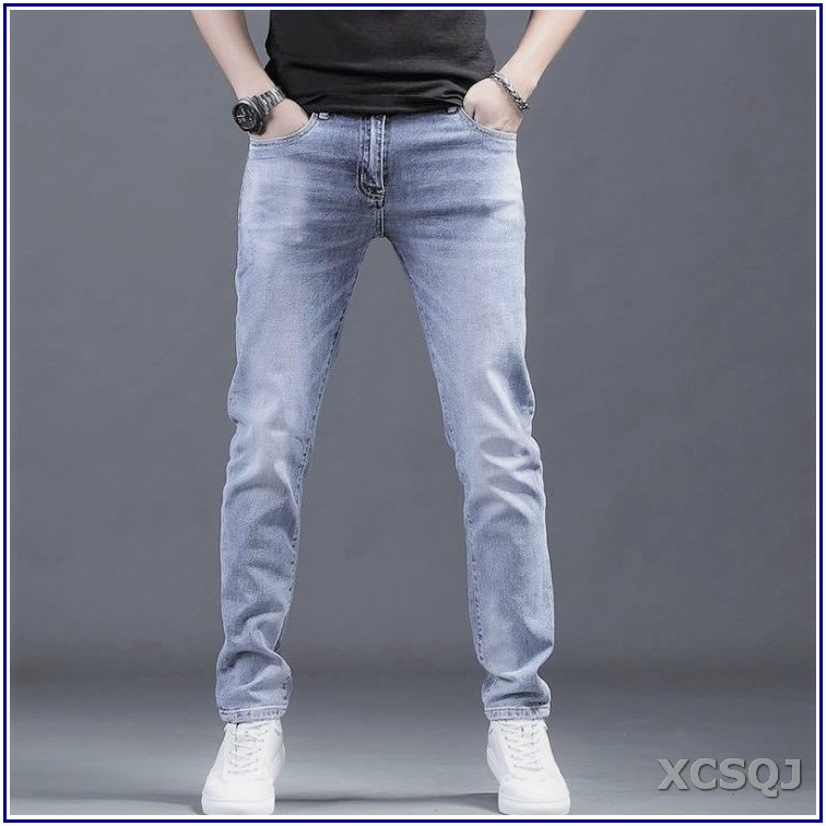 Quần jean nam cao cấp XANH BẠC cào xước  5678, không xù lông, không ra màu, chất giãn tốt v2-226