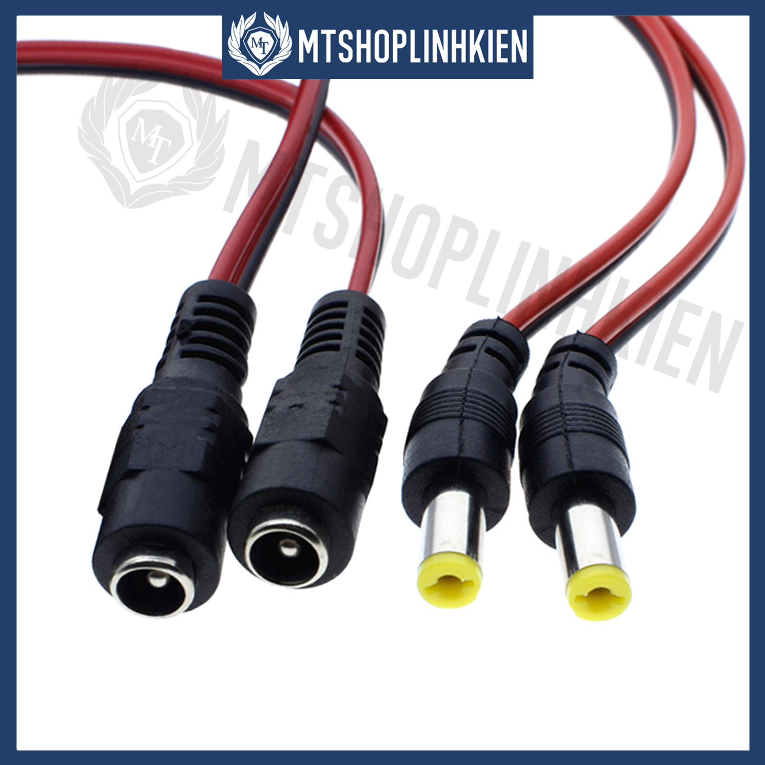 Jack nguồn DC 5.5 x 2.1mm đực cái có dây nối