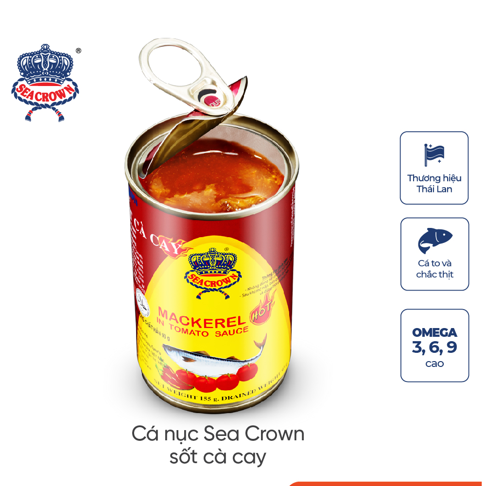 Combo 5 lon cá Nục Sea Crown sốt cà cay