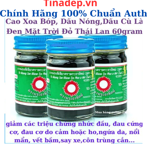 Cao xoa bóp, dầu nóng,dầu cù là đen mặt trời đỏ thái lan 60gram