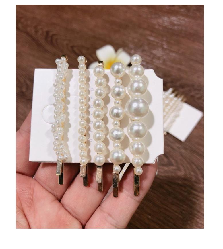 Set 5 kẹp tóc mái phong cách Hàn Quốc đính ngọc thời trang