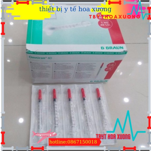 Bơm tiêm tiểu đường - thẩm mỹ omnican 40ml
