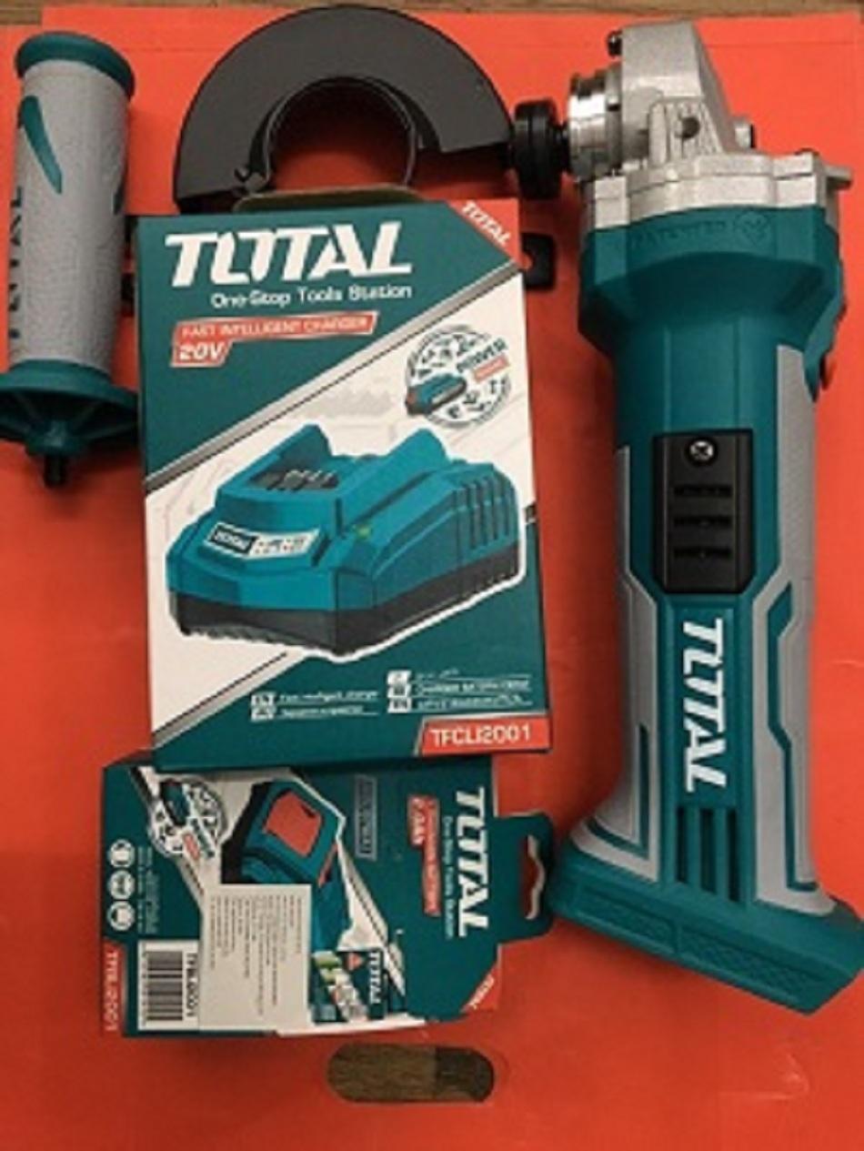 Máy mài góc dùng pin Lithium 20V TOTAL TAGLI1001 (KÈM 1PIN VÀ 1 SẠC)