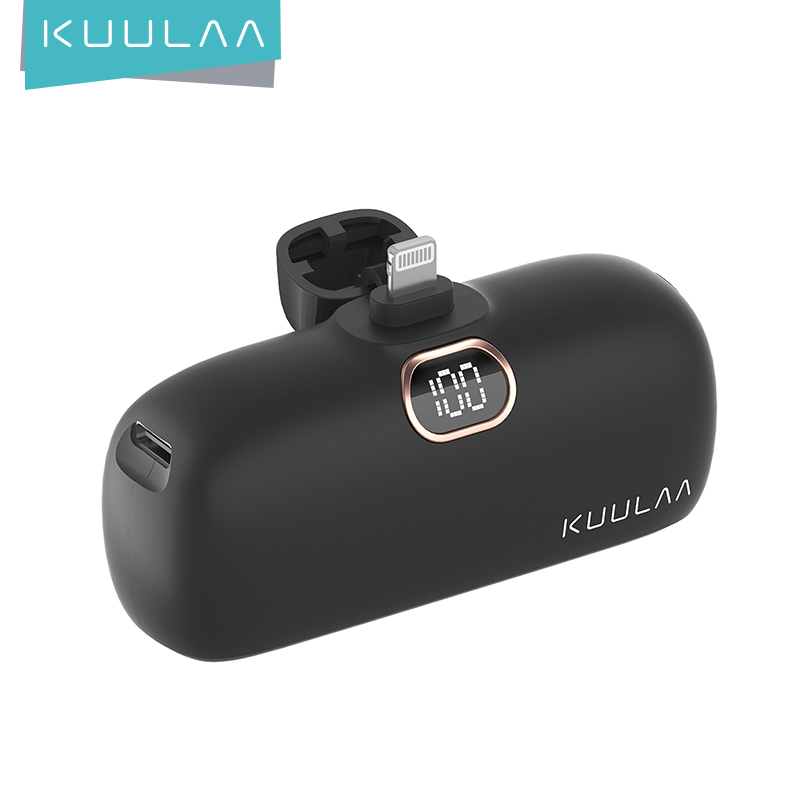 【50% OFF Voucher】KUULAA 5000mAh Power Bank Fast Charging and PD Input Small Docking Battery with LED Display Powerbank Compatible with iPhone 15 14 13 12 Pro Max Portable Charger 20W USB C Charger For Samsung Xiaomi Huawei Type C Charger
