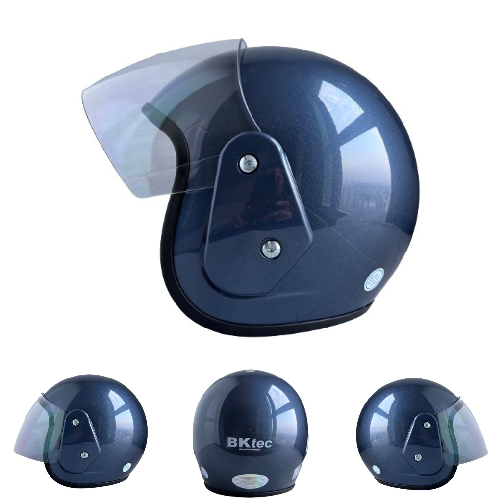 Mũ bảo hiểm trùm ¾ đầu siêu đẹp - BKtec - BK19 - Kính trong suốt - Vòng đầu 56-58cm - Hàng chính hãng - Bảo hành 12 tháng