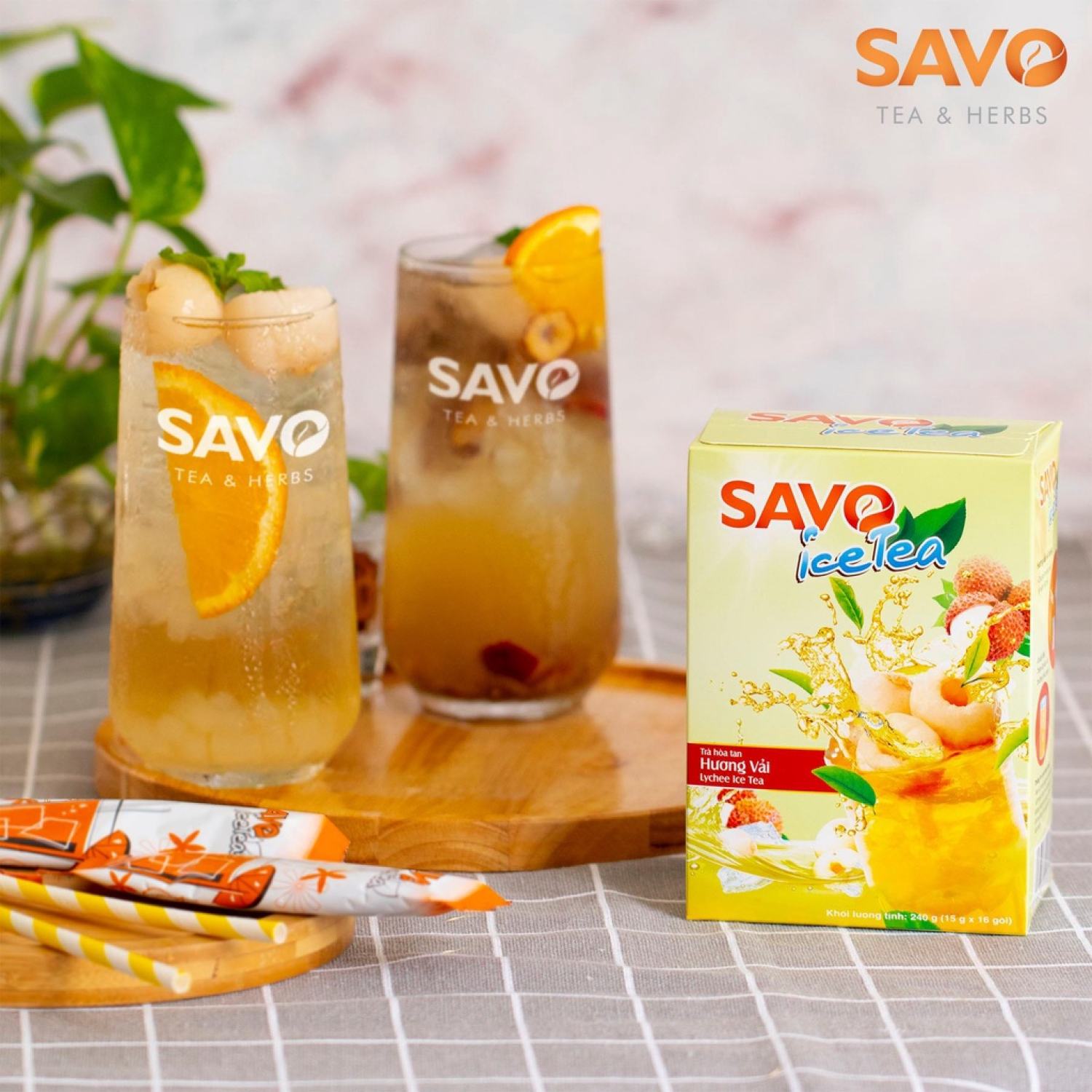 Trà vải hòa tan SAVO (16 gói x 15g)