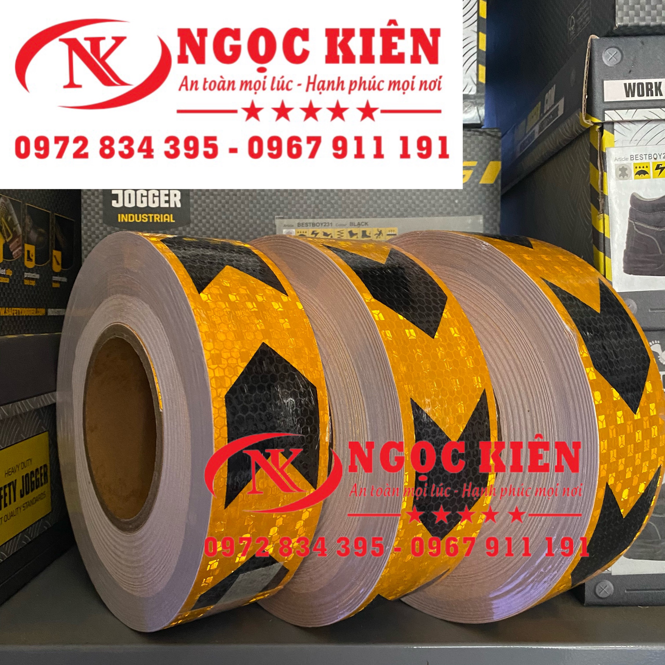 decan phản quang dán-cuộn phản quang mũi tên trắng đỏ