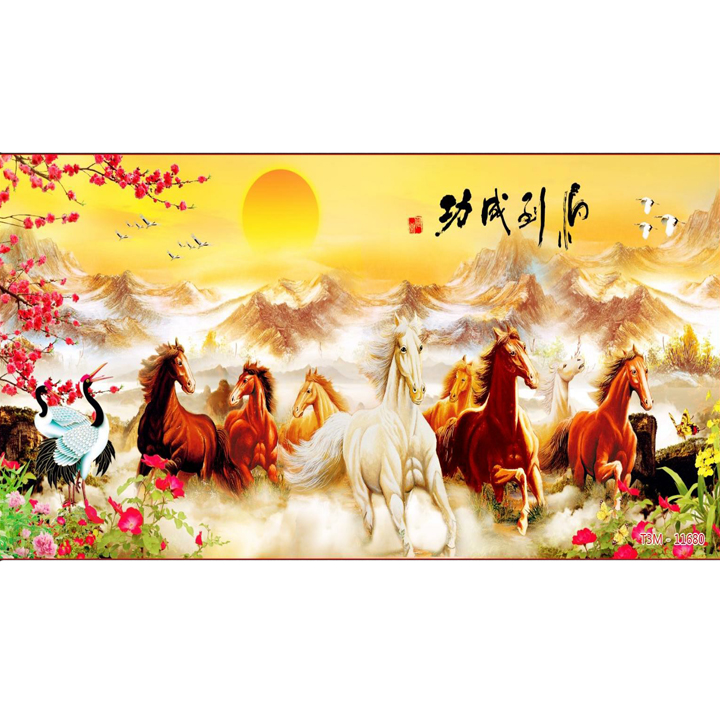 [SIÊU RẺ]Tranh dán tường 3D phong thuỷ