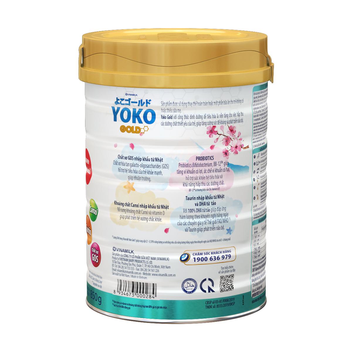 Sữa bột YOKO 1 850g (cho trẻ từ 0 - 1 tuổi) - HSD : 7-10-2021