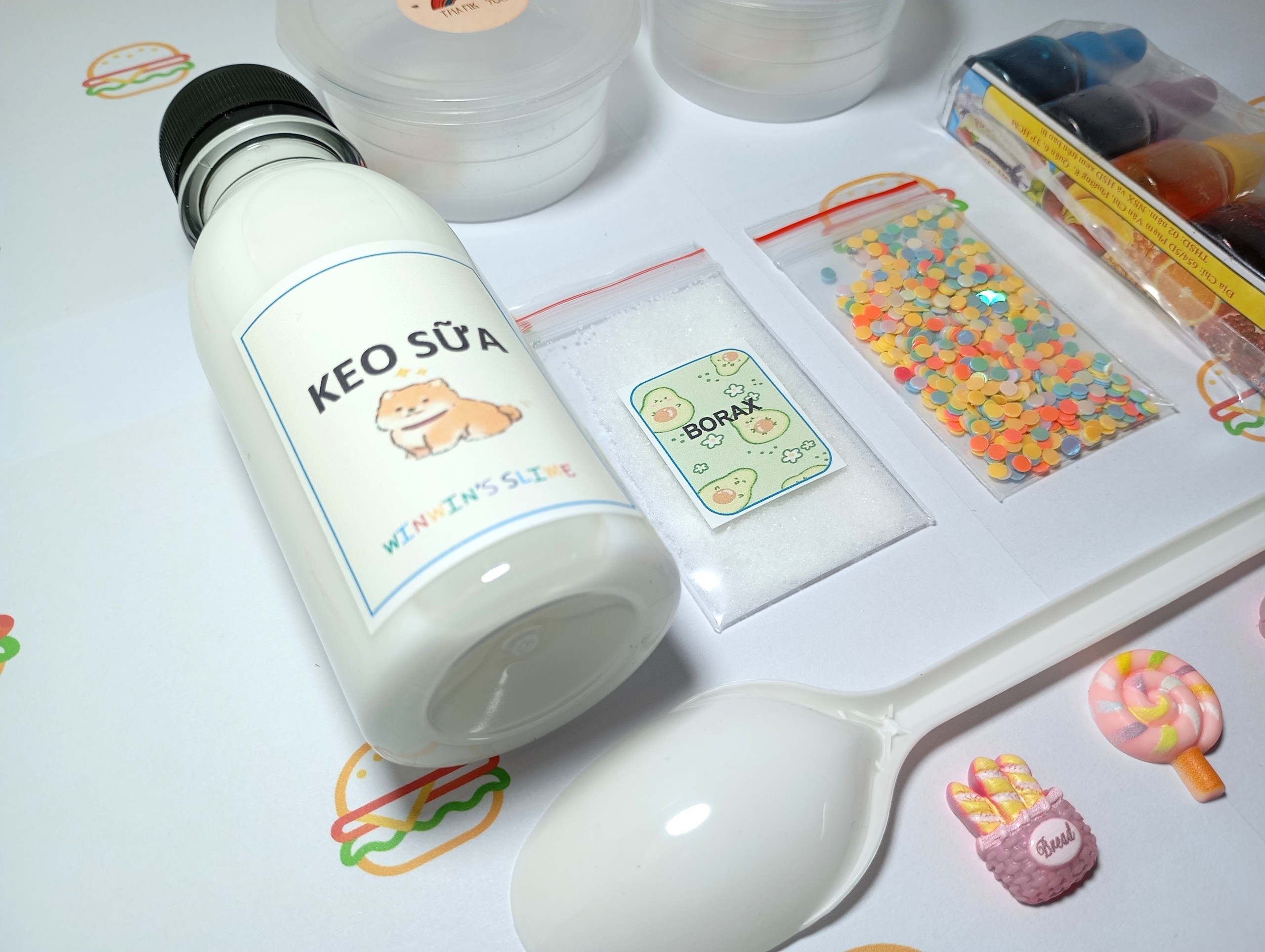 (BK24) KIT LÀM SLIME BASIC - DỤNG CỤ LÀM SLIME CƠ BẢN, AN TOÀN, ĐƠN GIẢN