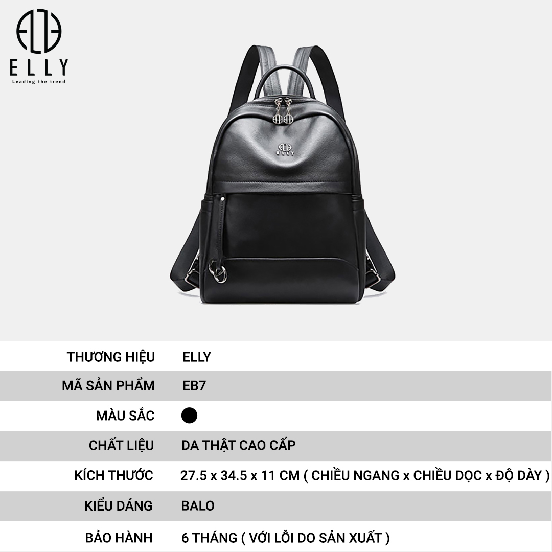 Balo nữ cao cấp da thật ELLY – EB7