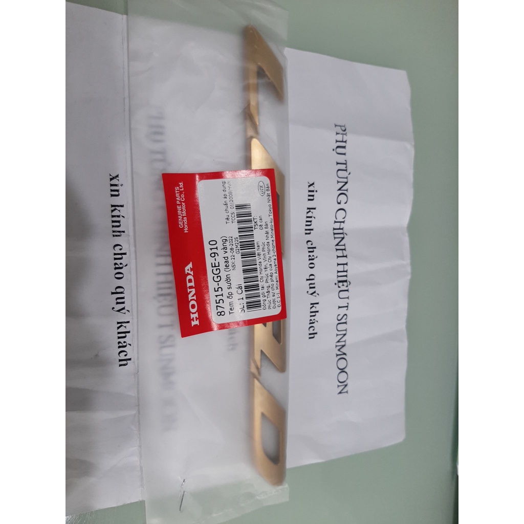 Tem ốp sườn lead 110 honda