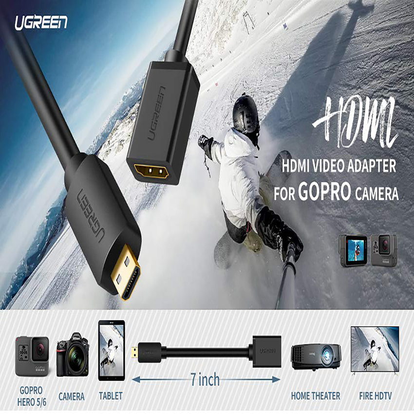 Cáp Micro HDMI sang HDMI Đầu Âm Cao Cấp Ugreen 20134