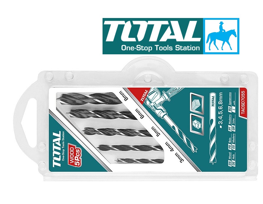 BỘ 5 MŨI KHOAN GỖ TOTAL TACSD7055 AKDB5055