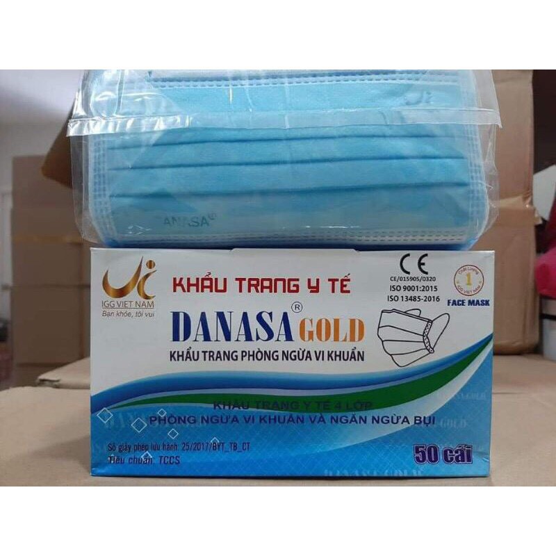 [HCM]Khẩu trang y tế 4 lớp Danasa( Hộp 50 cái)