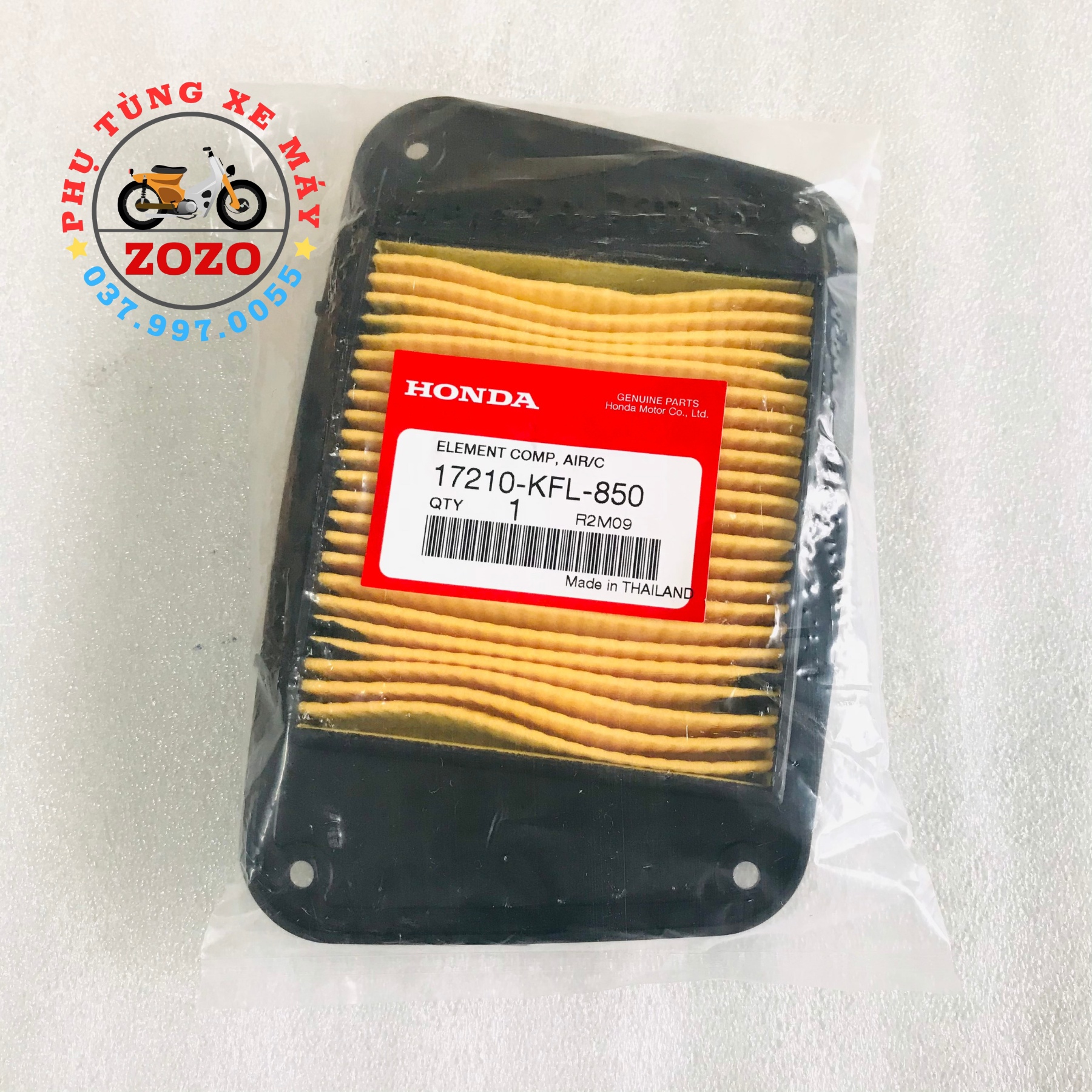 Lọc gió wave thái 110 zin honda thái lan - 17210-kfl-850