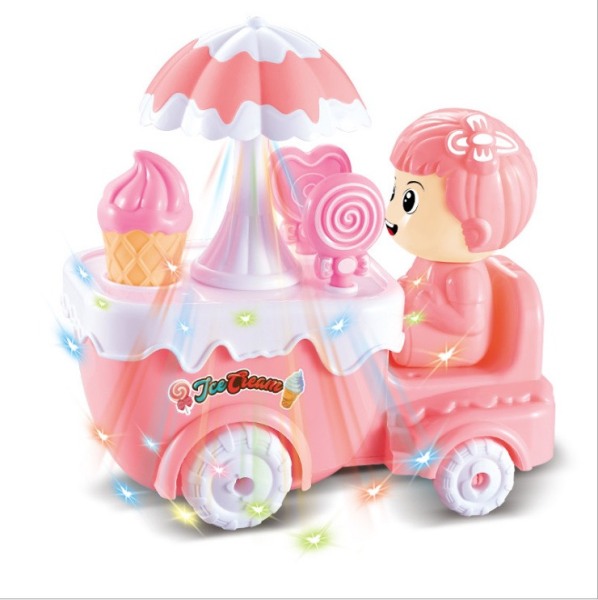 [HCM]Đồ chơi Búp bê đẩy xe kem đáng yêu có nhạc đèn có thể di chuyển