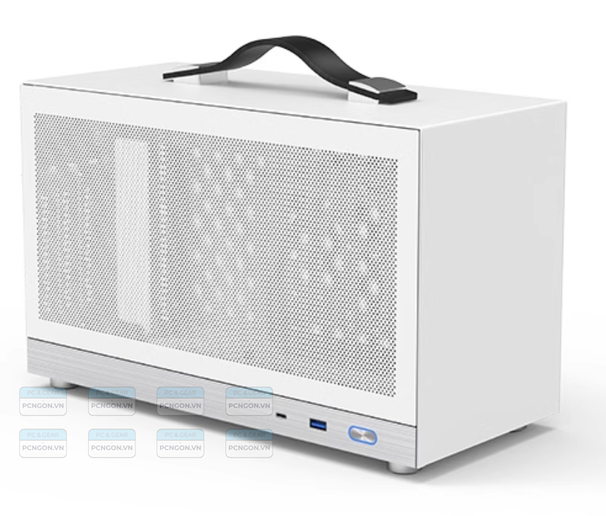 [PCNGON] Vỏ case máy tính Mini ITX Shiny Snake S400 - Trắng (Type C, Riser 3.0)