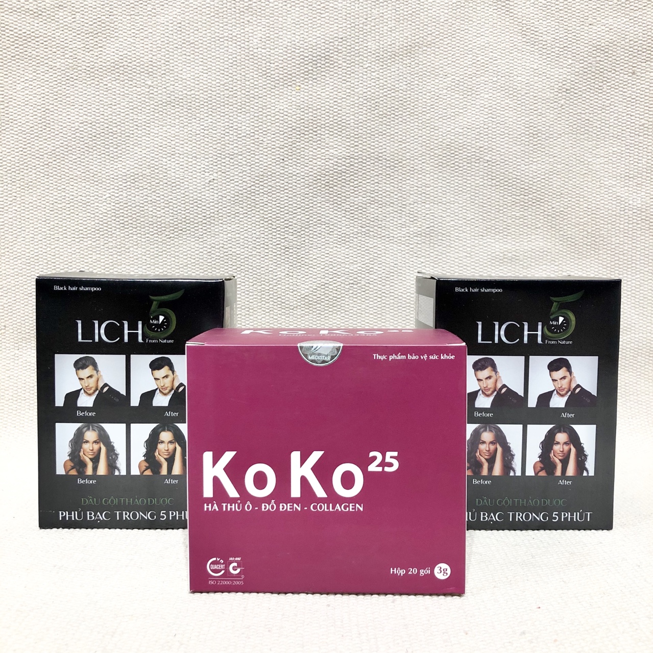 Dầu gội thảo dược Lich5 - Phủ bạc trong 5 phút