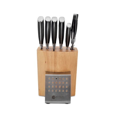 Bộ dao inox ELMICH FLORINA 7 món (5 dao, 1 kéo cắt gà, 1 giá để dao)