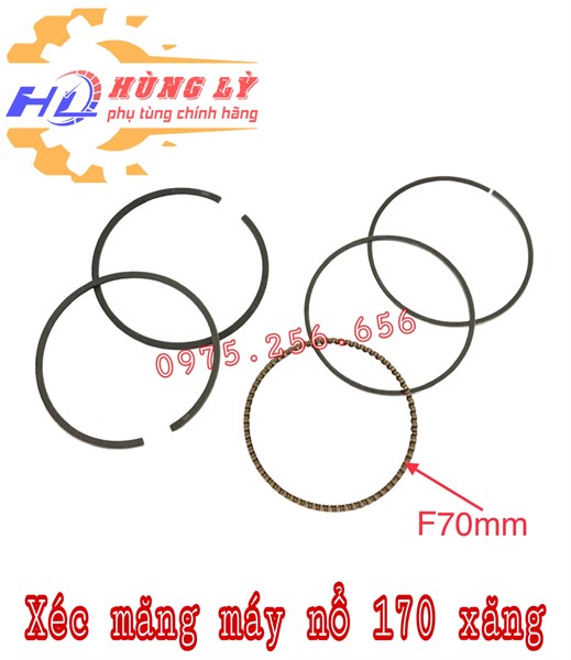 Xéc măng máy nổ 170 xăng phụ tùng máy nổ phụ tùng Hùng Lỳ