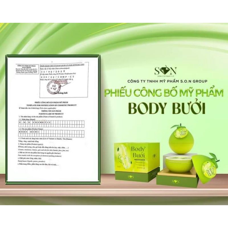 Body cốt ủ bưởi SON "ủ 1 lần là trắng" 200gr (mua 1 tặng 3)